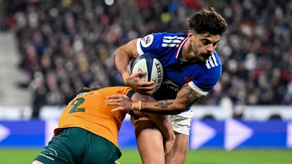 Romain Ntamack contre l’Australie, en novembre dernier.