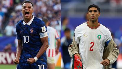 Le quart de finale entre les deux sélections sera le théâtre du duel à distance entre les capitaines français et marocain Kylian Mbappé et Achraf Hakimi.