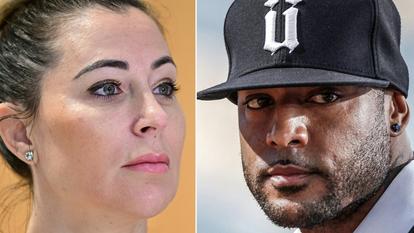 La patronne française de l’agence d’influenceurs Shauna Events, Magali Berdah (gauche) et le rappeur français Booba.
