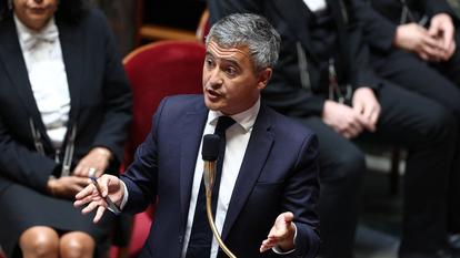 Le ministre français de la Justice, Gérald Darmanin, prend la parole lors de la séance de questions au gouvernement à l’Assemblée nationale, à Paris, en France, le 30 juin 2026.