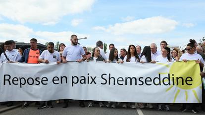 Marche blanche en hommage à Shemseddine, en avril 2024.