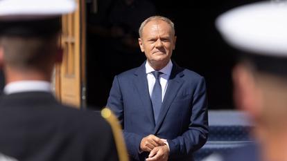Donald Tusk/ Ici lors des consultations intergouvernementales polono-suédiennes à la base navale de Gdynia le 29 juin.