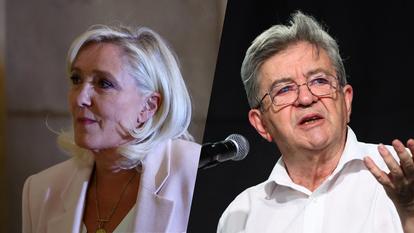 Marine le Pen et Jean-Luc mélenchon.
