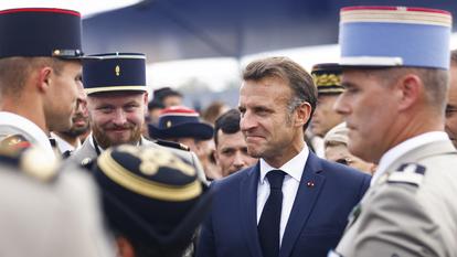 Emmanuel Macron lors du défilé du 14 juillet 2025