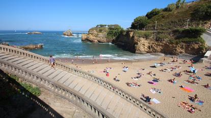 La plage du Port-Vieux, à Biarritz.