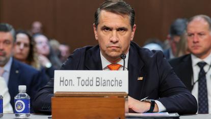 Todd Blanche devant le comité judiciaire du Sénat, à Washington, le 15 juillet 2026.