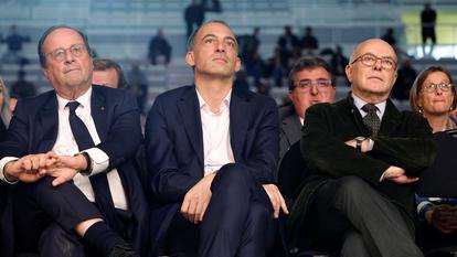 François Hollande, Raphaël Glucksmann et Bernard Cazeneuve.