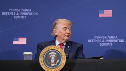 Le président américain Donald Trump à Carlisle, le 15 juillet 2026.