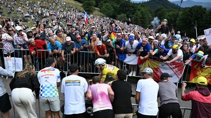 Tadej Pogacar a enflammé le public du Markstein samedi dans les Vosges.