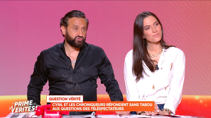Cyril Hanouna et Shana Loustau sur le «Prime des vérités» sur W9