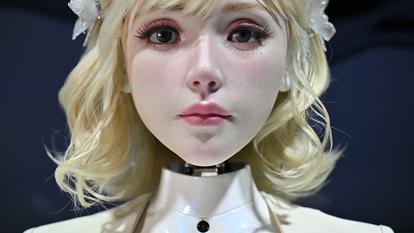 Un robot humanoïde boosté à l’IA, présenté à Shanghai le 18 juillet.