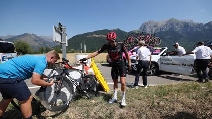 Marco Haller (Tudor), après sa chute.