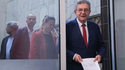 Jean-Luc Mélenchon, Mathilde Panot, Manuel Bompard et Éric Coquerel.