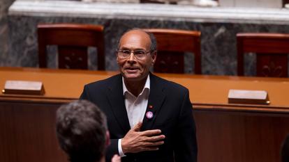 L’ancien président tunisien Moncef Marzouki, à l’Assemblée nationale de Paris, le 17 juillet 2012.