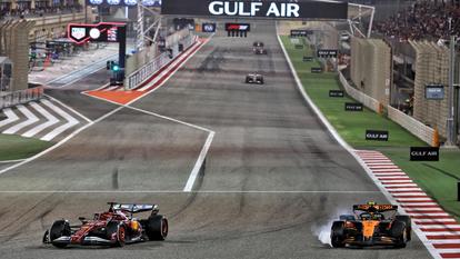 Les F1 de Charles Leclerc et Lando Norris, l’année dernière à Bahreïn.