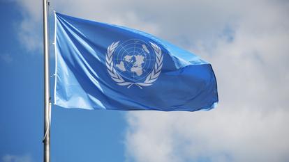 Drapeau des Nations unies.