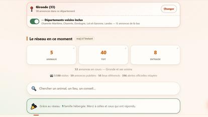 Créée vendredi 24 juillet 2026 pour venir en aide aux sinistrés des incendies en Gironde, la plateforme Alabri recense les offres d’hébergement d’urgence publiées par des particuliers.