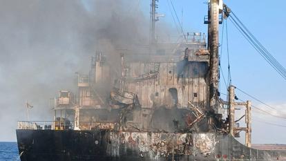 Le cargo Golden Leo a coulé ce dimanche, une semaine après avoir touché par un missile russe.