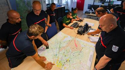 La salle de crise du SDIS33, le 27 juillet 2026.