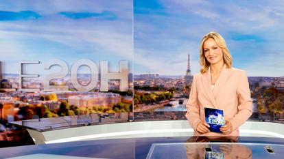 Audrey Crespo-Mara au journal de TF1.