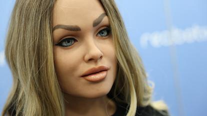 Un robot de la société Realbotix à Las Vegas.