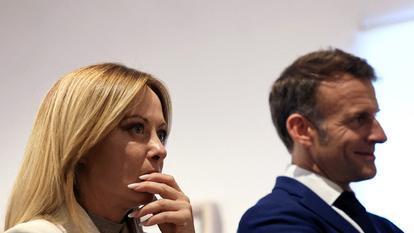 Giorgia Meloni et Emmanuel Macron.