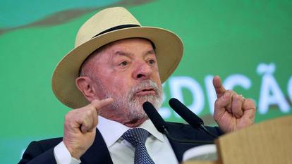 Le président brésilien Luiz Inácio Lula da Silva au palais du Planalto à Brasilia, au Brésil, le 22 juillet 2026.