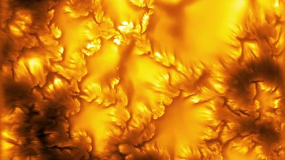 Ces granules tapissent toute la surface du Soleil. La zone photographiée ici mesure 3 500 km sur 5 000.