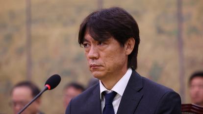 L’ancien sélectionneur de l’équipe nationale masculine sud-coréenne, Hong Myung-bo, assiste à l’audience sur la Korea Football Association (KFA) concernant une controverse autour de sa gestion à l’Assemblée nationale, le 30 juillet 2026 à Séoul.