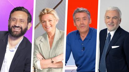 Cyril Hanouna, Anne-Élisabeth Lemoine, Yann Barthès et Pascal Praud.