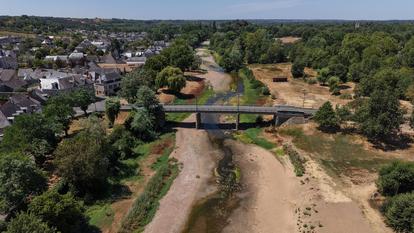 La rivière Louet, un bras de la Loire, à Rochefort-sur-Loire près d’Angers, le 20 juillet 2026.