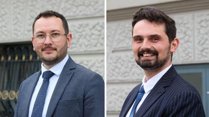 Anthony Garénaux-Glinkowski, maire de Harnes, et Raphaël Eraldi, maire de Lillers.