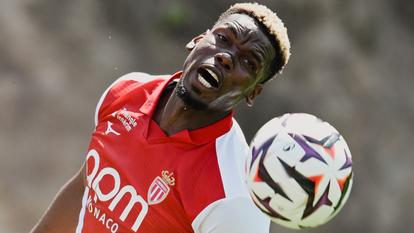 Paul Pogba lors d’un match amical avec l’AS Monaco en juillet 2026.