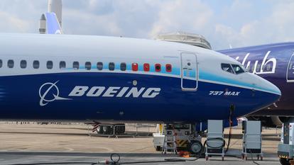 Un avion Boeing 737 MAX au sol.
