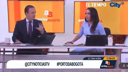 Anibal Alvarado et Lina Pulido dans «Arriba Bogota» sur CityTV (Colombie)