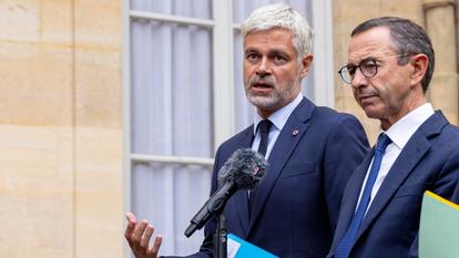 Laurent Wauquiez, président du groupe DR à l’Assemblée, ne soutient pas la candidature présidentielle de Bruno Retailleau, président des Républicains désigné par les militants.