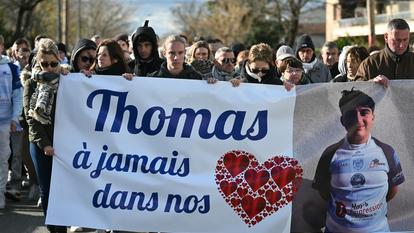 Une marche en hommage à Thomas Perotto, à Romans-sur-Isère, le 22 novembre 2023.