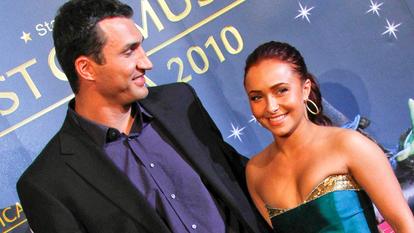 Wladimir Klitschko et Hayden Panettiere en janvier 2010 à Hambourg, en Allemagne.