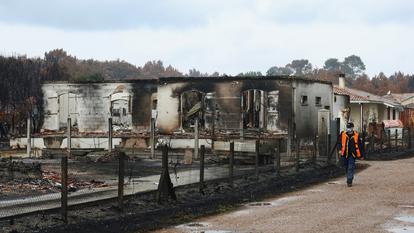 Le village du Porge, en Gironde, a été particulièrement sinistré par les incendies de l’été.