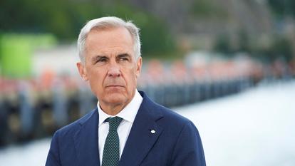 Le premier ministre canadien Mark Carney assiste à l’annonce d’un accord hydroélectrique Québec Terre-Neuve à St. John’s, au Canada, le 17 août 2026.
