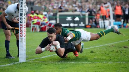 Will Jordan a inscrit deux essais face aux Springboks, ce samedi à l’Ellis Park de Johannesburg.