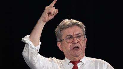 Jean-Luc Mélenchon à Paimpont le 14 juillet.
