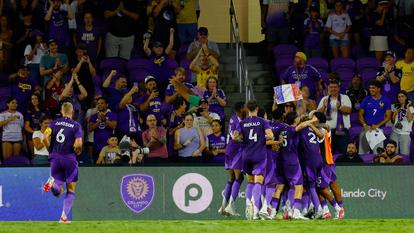 La joie des joueurs d’Orlando après un but d’Antoine Griezmann.