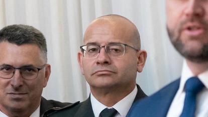 Le général de division Roman Gofman rencontre JD Vance avec Benyamin Netanyahou dans son bureau à Jérusalem, le 22 octobre 2025. Roman Gofman est aujourd’hui le patron du Mossad.