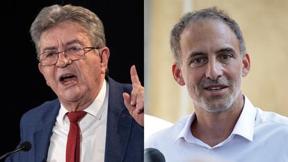 Jean-Luc Mélenchon et Raphaël Glucksmann.