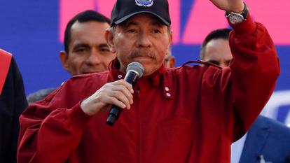 Le président du Nicaragua, Daniel Ortega, à Caracas, au Venezuela, le 10 janvier 2025.