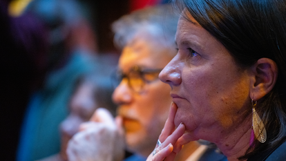 Johanna Rolland, maire de Nantes (Loire-Atlantique), aux côtés du premier secrétaire du Parti socialiste, Olivier Faure, le 8 juin 2026 à Paris.