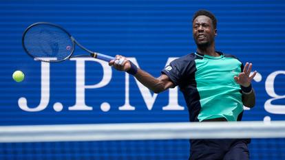 Gaël Monfils lors des quarts en double mix à l’US Open.