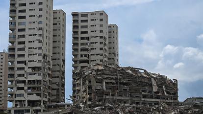 Cette photo montre les dégâts à dans l’État de La Guaira, au Venezuela, le 21 août 2026, deux mois après que des séismes d’une magnitude de 7,2 et 7,5 ont frappé la région.