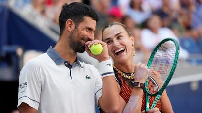 Novak Djokovic et Aryna Sabalenka.
